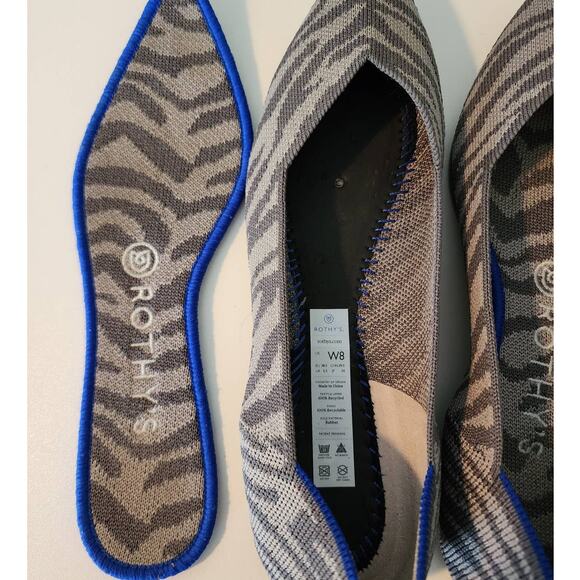 Rothy's Zebra Points Gray Size 8 - Picture 4 of 6
